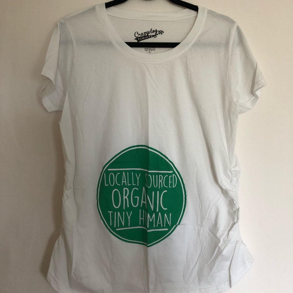 Crazy Dog Tee’s Maternity Logo Tee